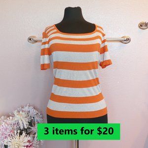 NEW Kenneth Miller Orange/Silver Top- Size M